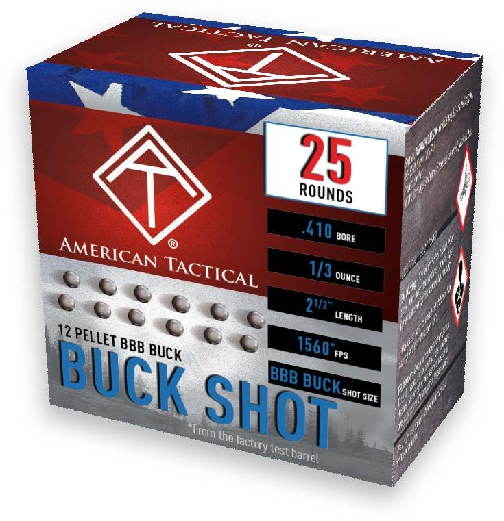 American Tactical 12 Pellets BBB Buckshot .410
