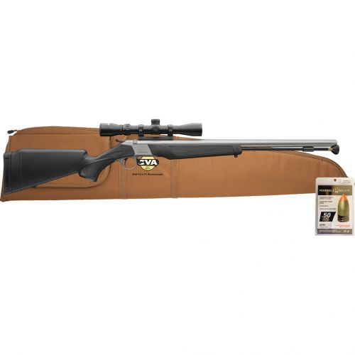 CVA Wolf V2 Muzzleloader .50 Stainless/Black Black Powder / Inline Muzzleloader Rifle 3-9x32mm KonuShot Scope